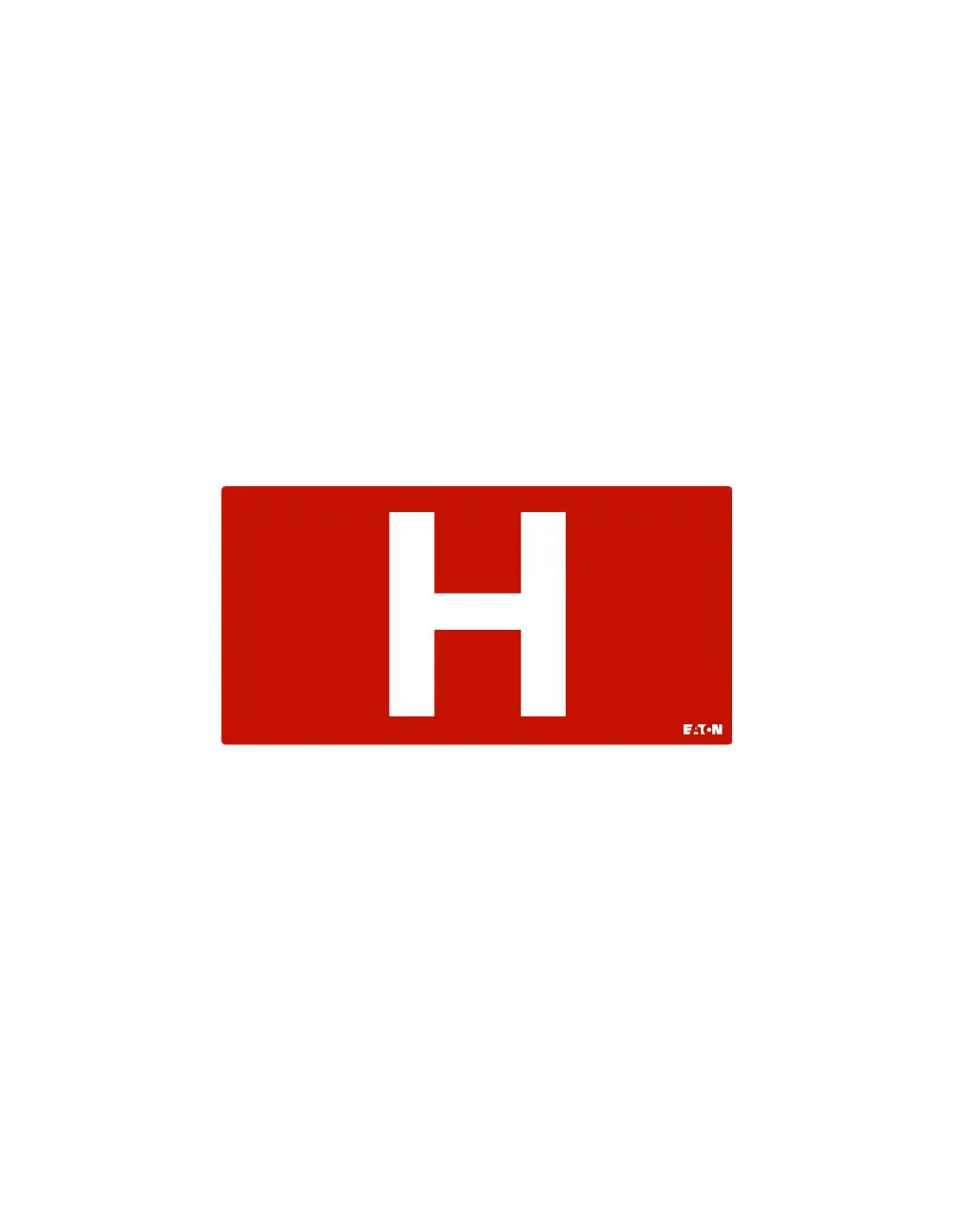 Picto pour ULTRALED 2 et PLANETE 2 H blanc sur fond rouge LUMINOX FT2ED-PICTO-H